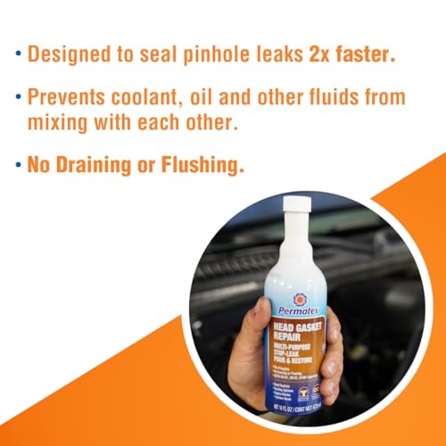 Permatex برماتكس 30300 إصلاح حشوة الرأس - متعدد الأغراض لإيقاف التسرب، 16 أونصة سائلة، يختم حشوات الرأس بينما يمنع التسربات المستقبلية - Image 3