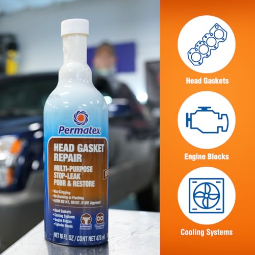 Permatex برماتكس 30300 إصلاح حشوة الرأس - متعدد الأغراض لإيقاف التسرب، 16 أونصة سائلة، يختم حشوات الرأس بينما يمنع التسربات المستقبلية - Image 4