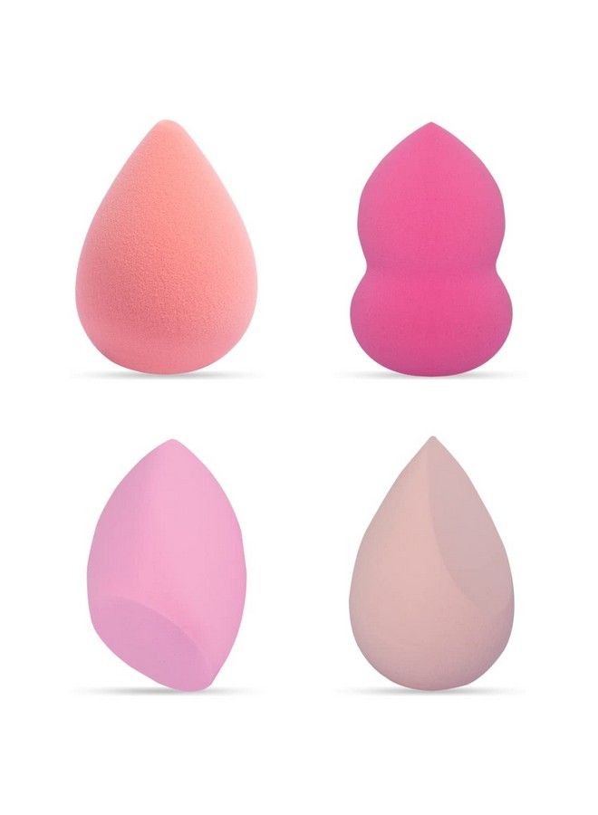 GUBB Beauty Blender For Face Makeup ; Foundation Blending Beauty Sponge Flawless For Liquid Cream Foundation & Powder ; Multicolor Makeup Sponge (Peach & Pink) Set Of 4 - Image 2