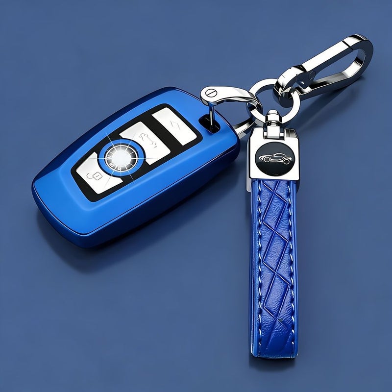غطاء مفتاح من TPU فضي مع سلك بارز لسيارات BMW من الفئات 1 و3 و5 وX1 وX3 وX5 - Image 5