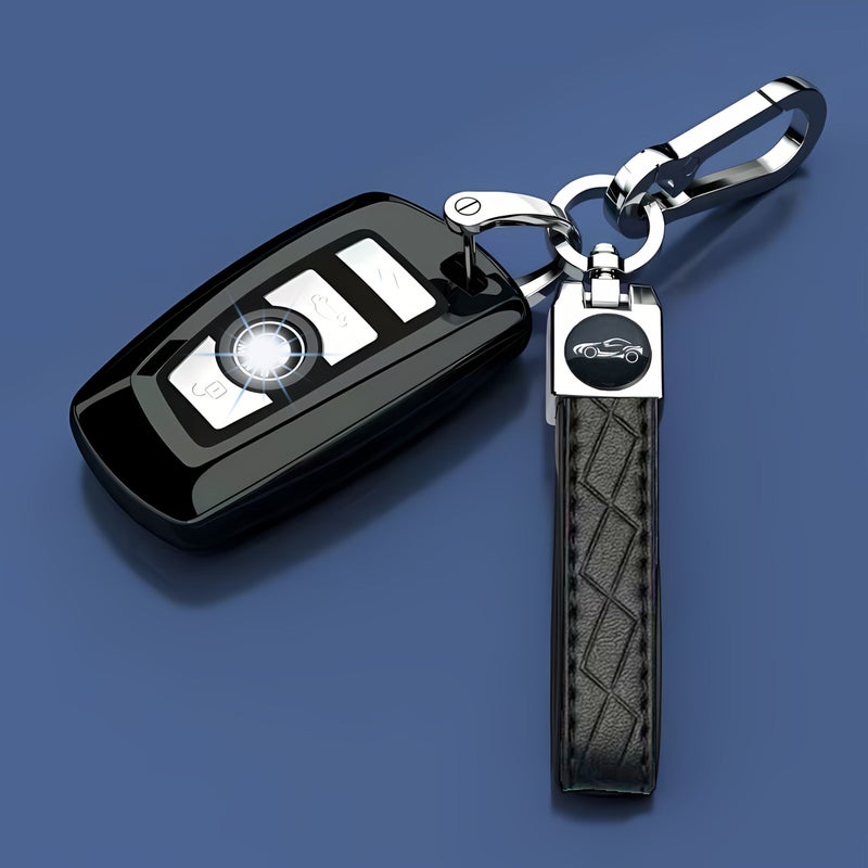غطاء مفتاح من TPU فضي مع سلك بارز لسيارات BMW من الفئات 1 و3 و5 وX1 وX3 وX5 - Image 1
