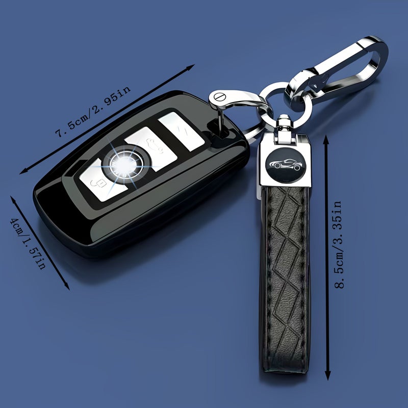 غطاء مفتاح من TPU فضي مع سلك بارز لسيارات BMW من الفئات 1 و3 و5 وX1 وX3 وX5 - Image 2