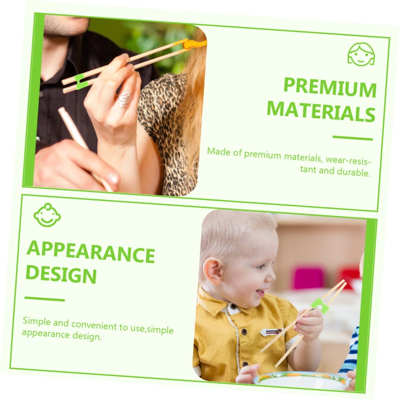 Light Green Chopstick Training Clips 5 Pack Dishwasher Safe Beginner Helper - Image 5