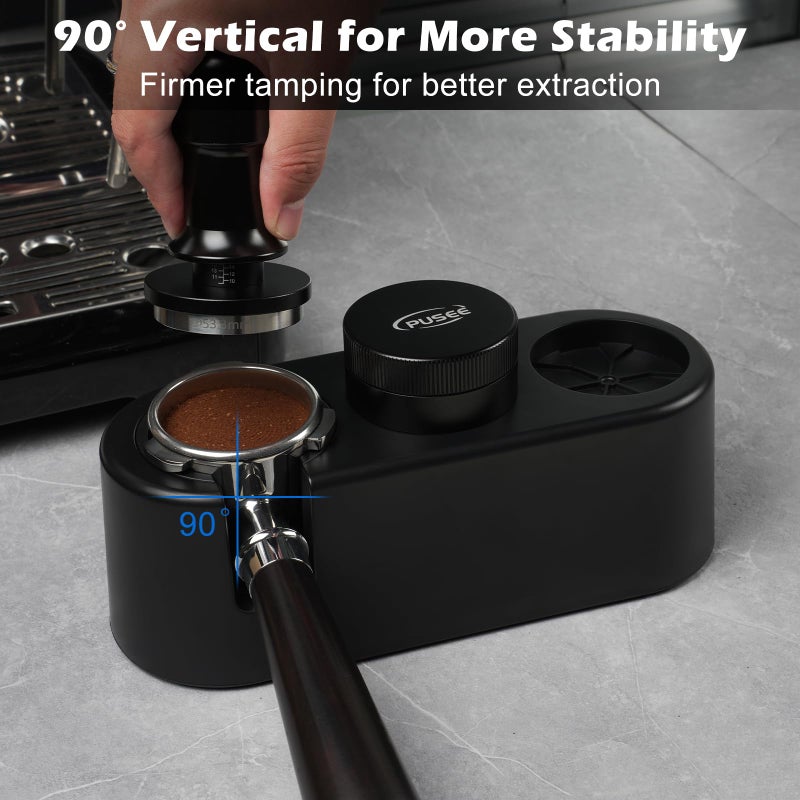 PUSEE Espresso Tamping Station, Espresso Organizer Station Fit for 51/54/58mm Espresso Accessories, Plastic Espresso Station Coffee Tamper Station, Multifunctional Coffee Tools Organzier (3 in 1) - Image 5