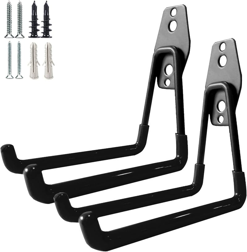GeeWatom Garage Storage Utility Hooks，Garage Garden Tool Organizer，Steel Wall Mount Hooks, Large Garden U Hooks （2 Pack） - Image 1