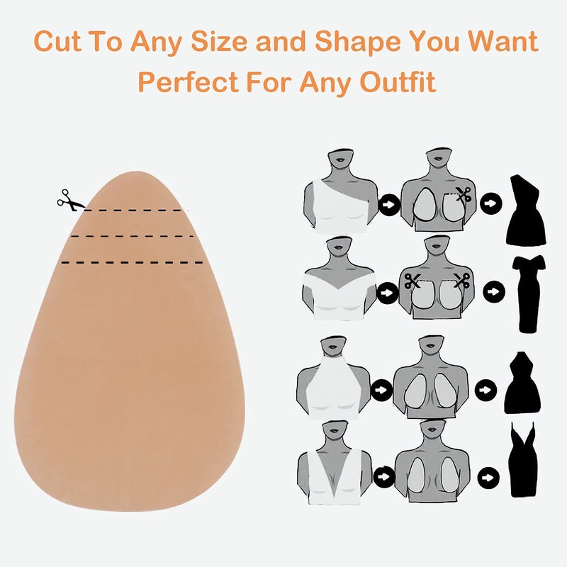 MILUMILUU Breast Lift Tape for Large Breasts Push Up Sticky Adhesive Bra for A-E Cup Black DD+ - Image 4