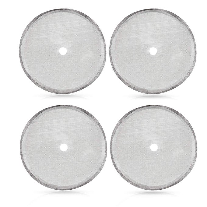FRENCH PRESS REPLACEMENT SCREENS STAINLESS STEEL REUSABLE MESH FILTER FOR 50 OUNCE 15 LITER 12 CUP COFFEE PRESS 4 PACK