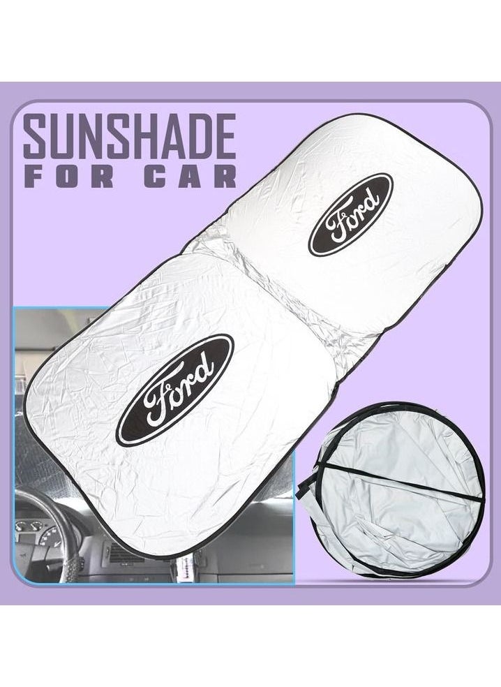 Ford F0RD Car Windshield Sunshade Car Sun Shade UV Rays and Heat Protector Sun Visor Foldable Keep Your Vehicle Cool Blocks UV Rays  - Image 1