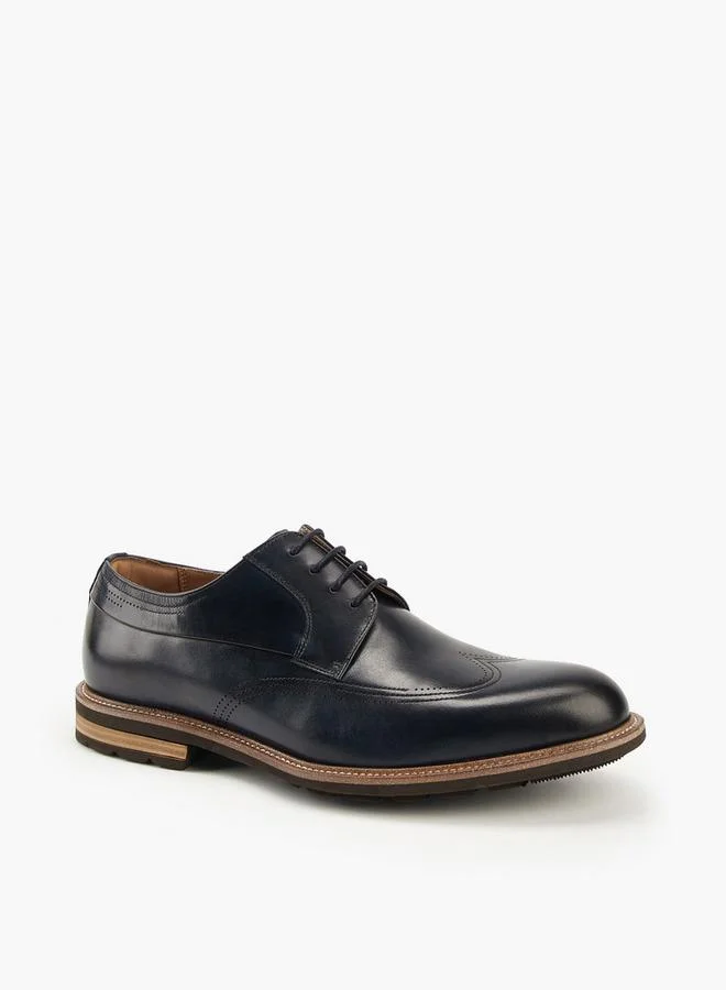 DUCHINI GREY Men'S Leather Solid Lace-Up Derby Shoes for Men | Best Price UAE