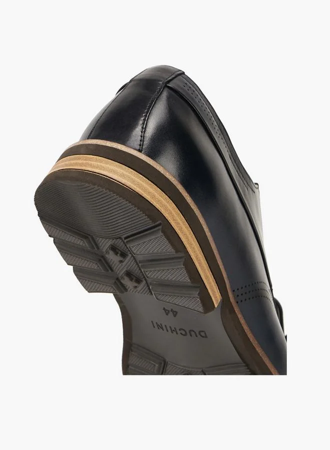 DUCHINI GREY Men'S Leather Solid Lace-Up Derby Shoes for Men | Best Price UAE