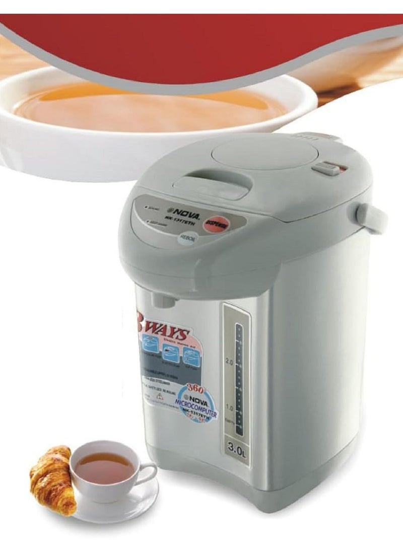 NOVA Hot Water Dispenser Thermo Pot With Re-Boil, Keep Warm Function. 750 Watts" 3.0Litres  - Image 1
