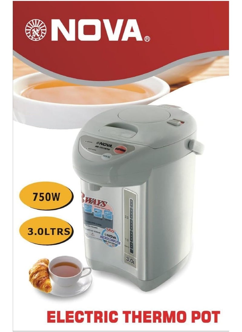 NOVA Hot Water Dispenser Thermo Pot With Re-Boil, Keep Warm Function. 750 Watts" 3.0Litres  - Image 2