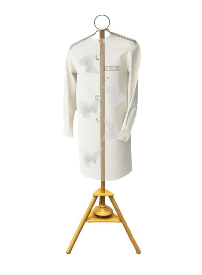 Executive LLC Clothes Incense Burner Stand - 175cm long bakhoor burner stand hanger with cloth hooks and holes for steaming clothes for Indoor Ourdoor (Golden) - Image 2