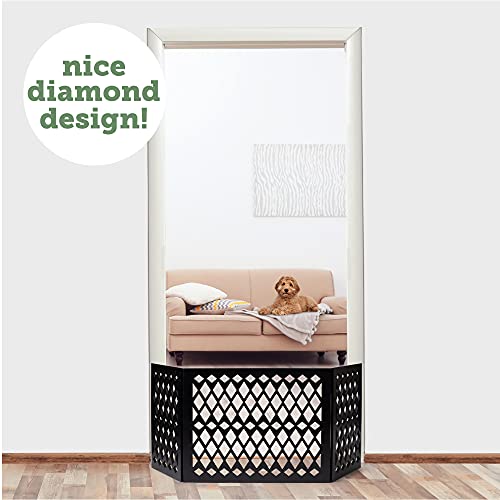 Hoovy Free Standing Pet Gate | Pet Gate for Small Dogs | Free Standing Dog Gate for Stairs | Freestanding Dog Gates for Doorways | Freestanding Pet Gates | Width 23.5-47 inch | Height 18.75 inch (Diamond) - Image 4