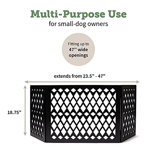 Hoovy Free Standing Pet Gate | Pet Gate for Small Dogs | Free Standing Dog Gate for Stairs | Freestanding Dog Gates for Doorways | Freestanding Pet Gates | Width 23.5-47 inch | Height 18.75 inch (Diamond) - Image 5