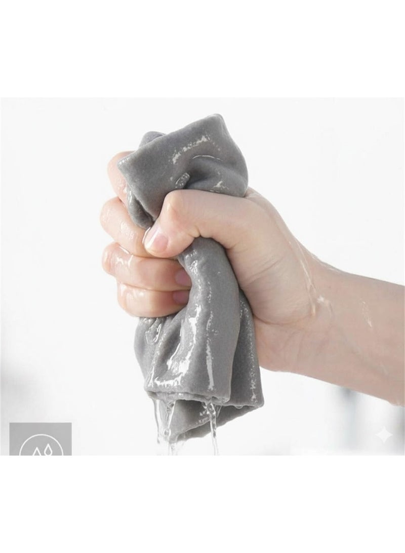 هابي هوم لفة مناديل تنظيف الأطباق من ألياف جوز الهند – 25 ورقة | عالية الامتصاص، قابلة لإعادة الاستخدام، غير لاصقة، سهلة التنظيف | 25×25 سم – رمادي - Image 5