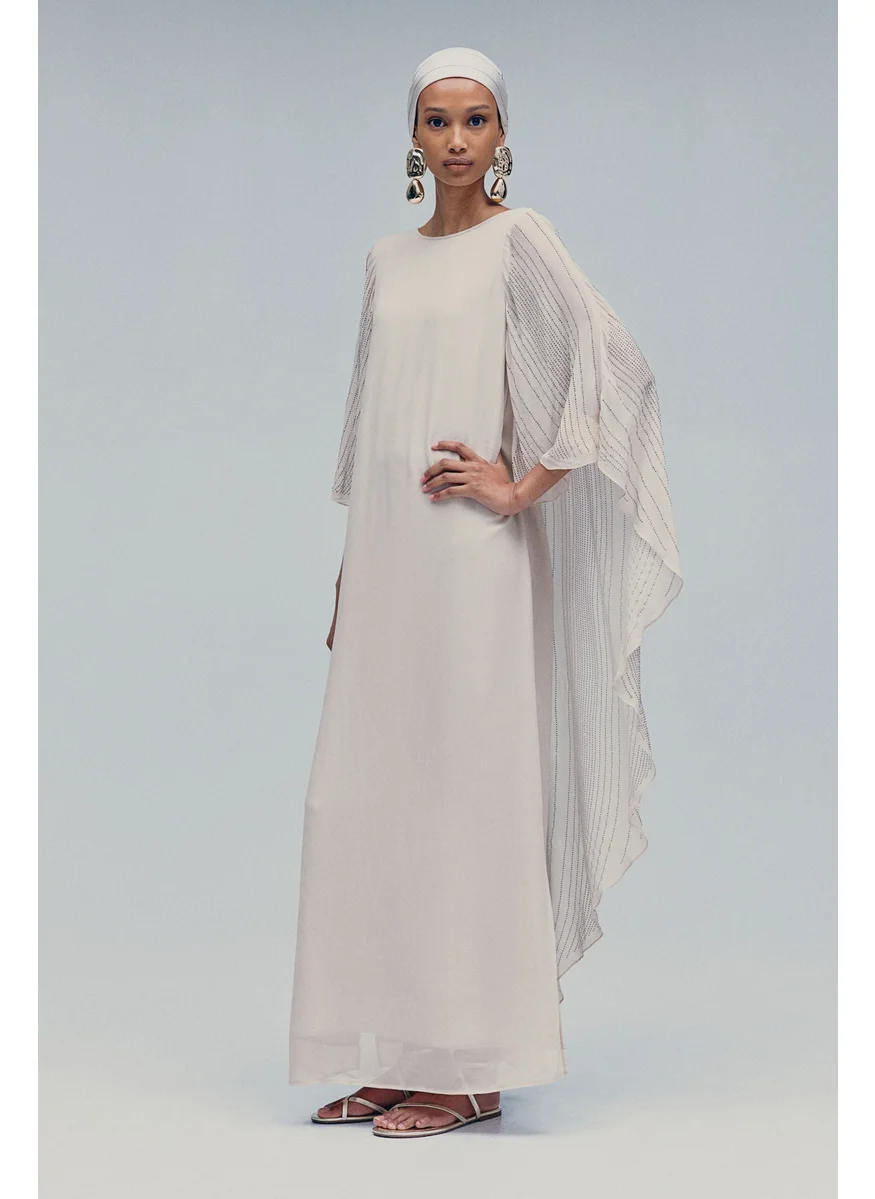 H&M Rhinestone-Embellished Cape Dress