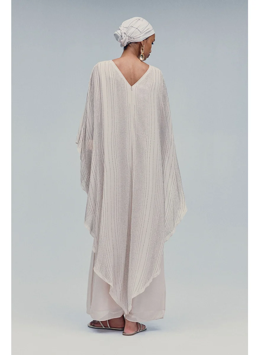 H&M Rhinestone-Embellished Cape Dress
