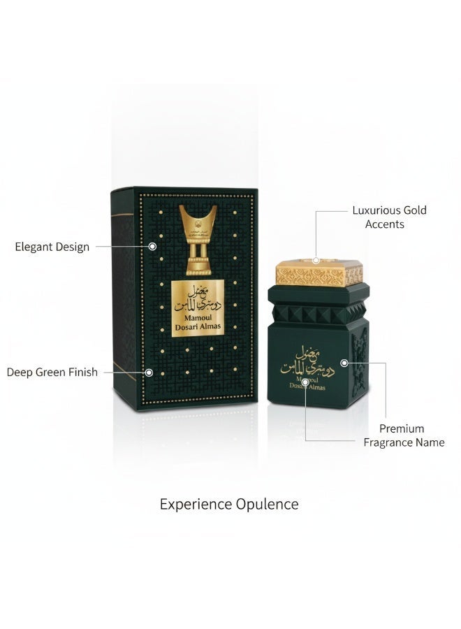 AL MAS ALMAS PERFUMES Maamoul Dosari Almas Premium Natural Incense 60g | Authentic Saudi Oud Bakhoor Daqqa with Dehn Al Oudh, Saffron & Amber | Luxury Home Fragrance for Wedding, Eid & Najdi Hospitality - Image 3