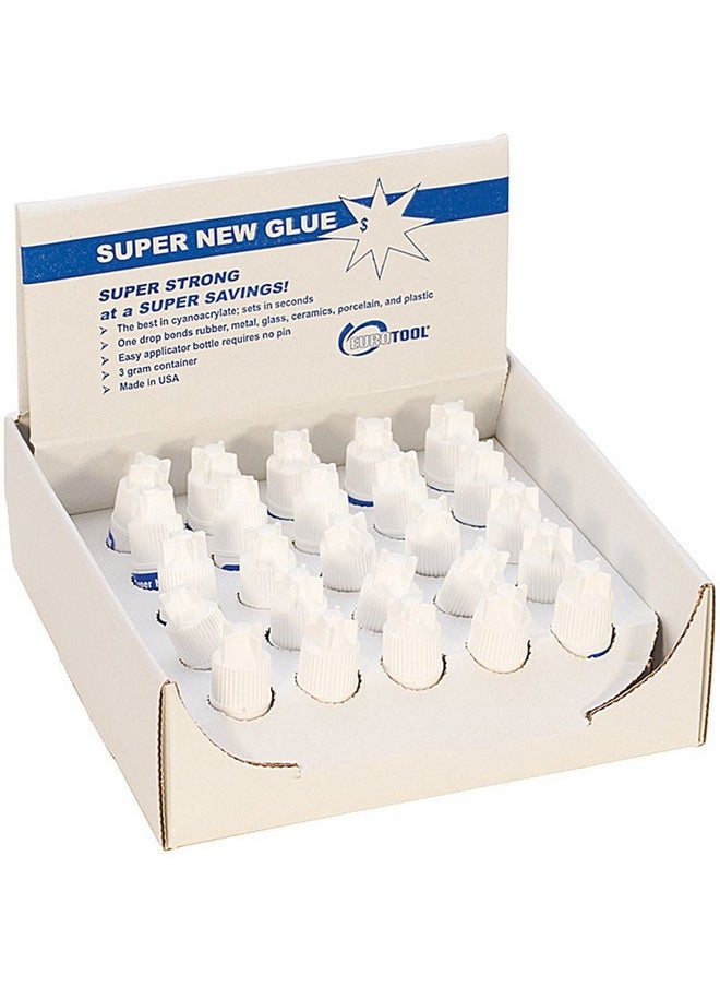 EURO TOOL Super New Glue Display Pack 25 Bottles Glu100.01  - Image 1
