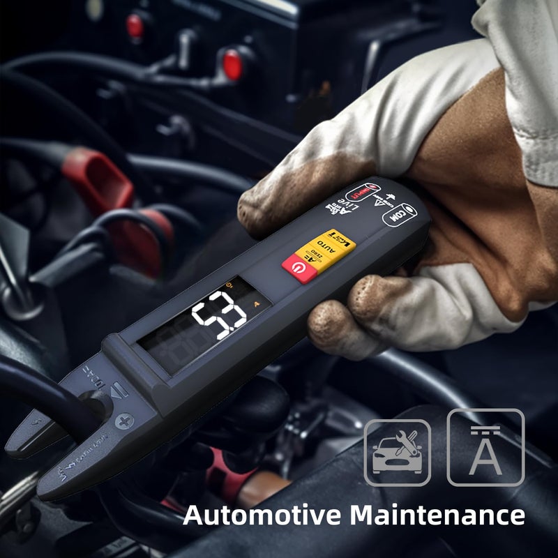 BSIDE Smart Digital Multimeter Tester Open Jaw DC AC Amp Clamp Meter, Rechargeable with Flashlight, Measures Current Resistance Continuity V-Alert Live Check Voltage - Image 2