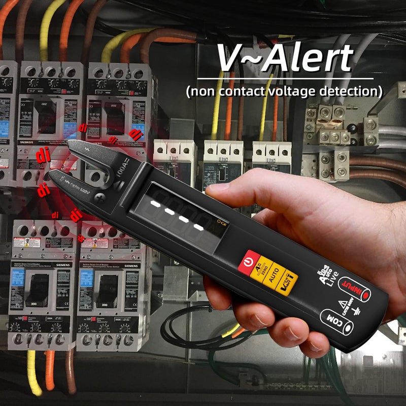 BSIDE Smart Digital Multimeter Tester Open Jaw DC AC Amp Clamp Meter, Rechargeable with Flashlight, Measures Current Resistance Continuity V-Alert Live Check Voltage - Image 5