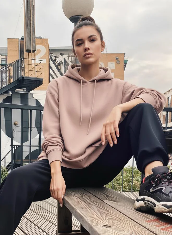 Styli Regular Fit Longline Hoodie