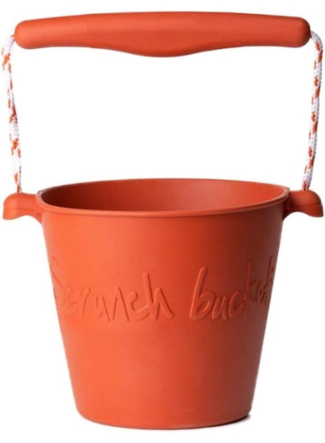 Scrunch Bucket Rust - Foldable Beach and Sandbox Bucket - Image 1