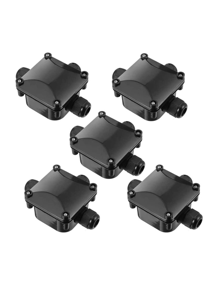 SYOSI Waterproof External Junction Box   5pcs Plastic Waterproof Electrical Junction Box Waterproof IP68 3 Way Outdoor Cable Connectors Power Cord Connector Protection  - Image 1