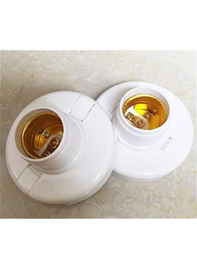 5 قطع قاعدة مصباح شائعة E27 قاعدة بلاستيكية مستديرة لحامل المصباح لامبة بيضاء قاعدة E27 - Image 2