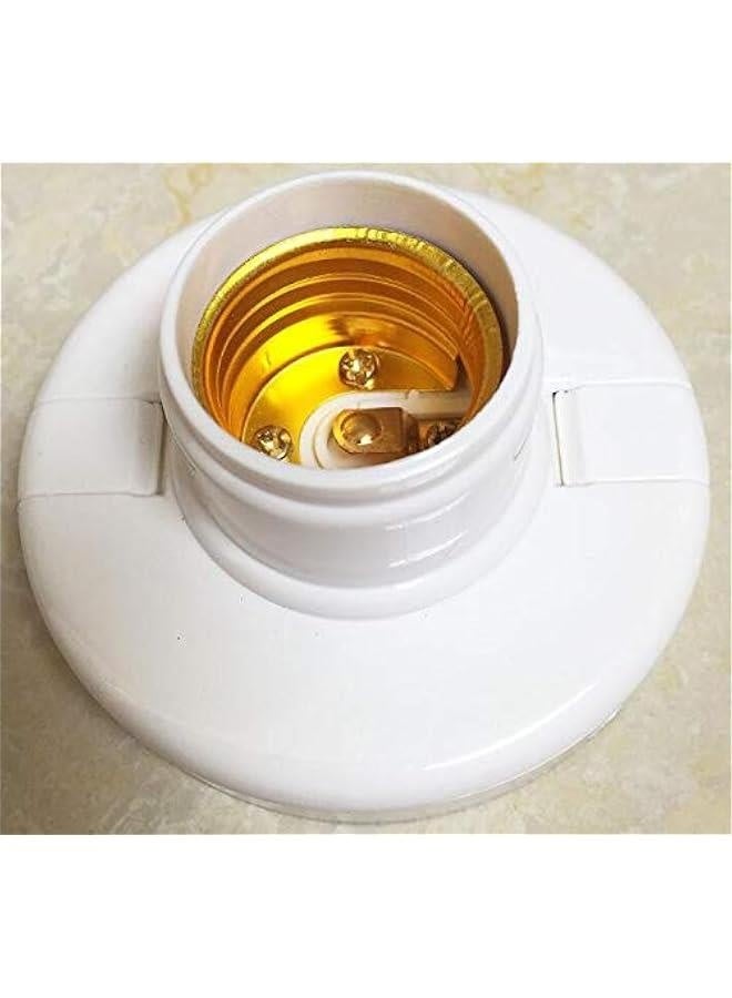 5 قطع قاعدة مصباح شائعة E27 قاعدة بلاستيكية مستديرة لحامل المصباح لامبة بيضاء قاعدة E27 - Image 4