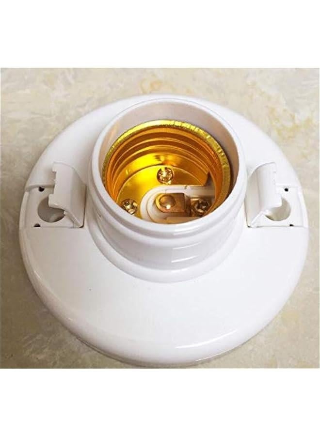 5 قطع قاعدة مصباح شائعة E27 قاعدة بلاستيكية مستديرة لحامل المصباح لامبة بيضاء قاعدة E27 - Image 5