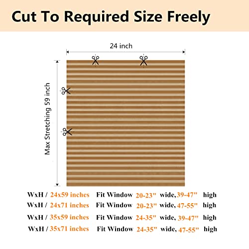 Maritown Window Blinds Cordless No Drill Cut to Size Clip On Stick On Self Adhesive Temporary Blinds Pleated Paper Blinds for Windows Doors Shades for Home Nursery Bedroom Kitchen Bathroom - Image 5