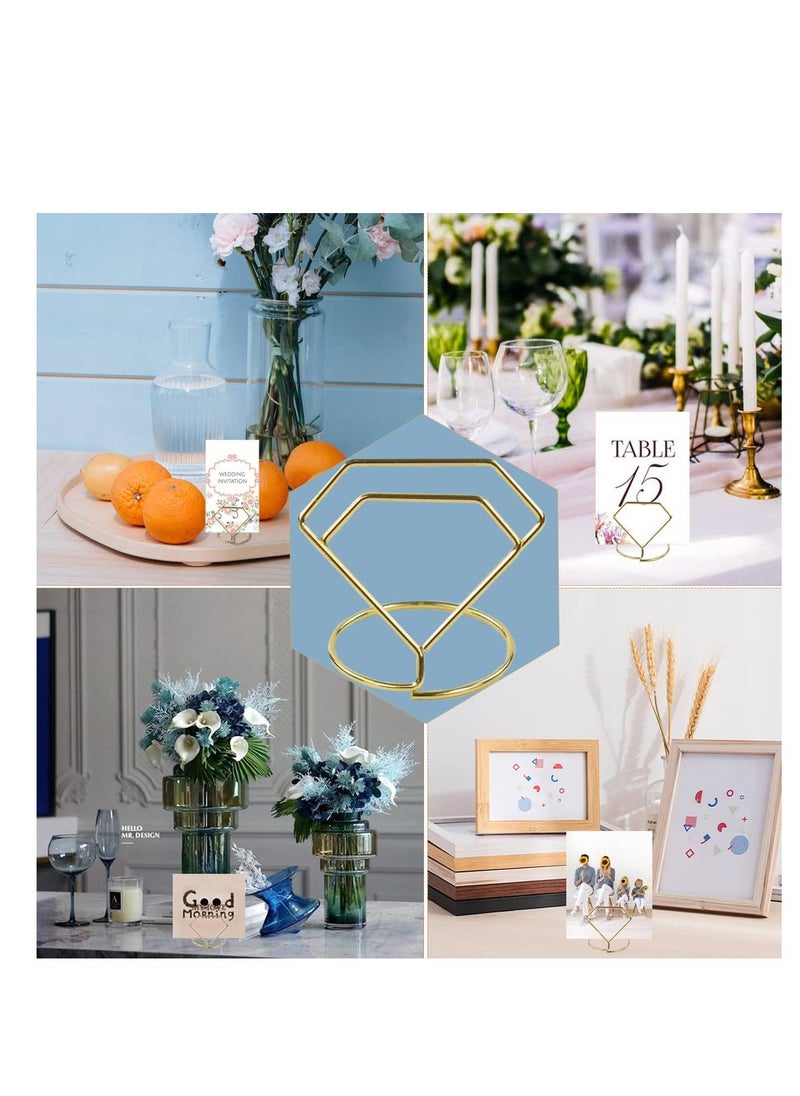 SYOSI Wedding Table Number Stand Place Card Holders For Setting Mini Menu Display Holder for Memo Cards Pictures in Birthday Party Anniversary 30Pcs  - Image 4