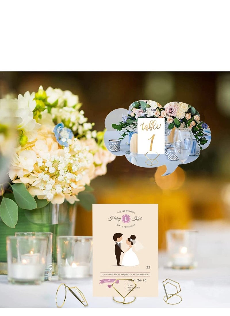 SYOSI Wedding Table Number Stand Place Card Holders For Setting Mini Menu Display Holder for Memo Cards Pictures in Birthday Party Anniversary 30Pcs  - Image 3
