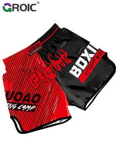 GROIC Boxing shorts MMA shorts,Muay Thai Shorts for Kids Youth Boxing Kickboxing High Grade MMA Fight Clothing Training Workout Trunks, Boxing Trunks for Hardcore Training, Boxing MMA Combat, Martial Arts  - Image 2