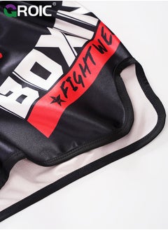 GROIC Boxing shorts MMA shorts,Muay Thai Shorts for Kids Youth Boxing Kickboxing High Grade MMA Fight Clothing Training Workout Trunks, Boxing Trunks for Hardcore Training, Boxing MMA Combat, Martial Arts  - Image 5
