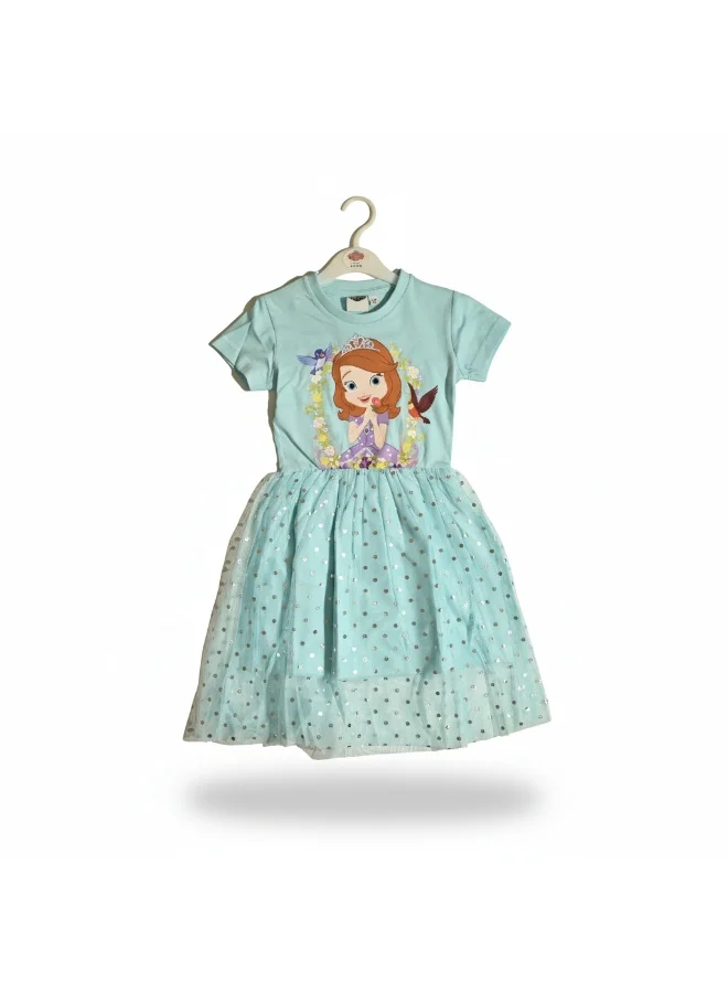 Disney PRINCESS CINDARELLA - GIRL'S TULLE DRESS 100% COTTON | MESH 100% POLYESTER|