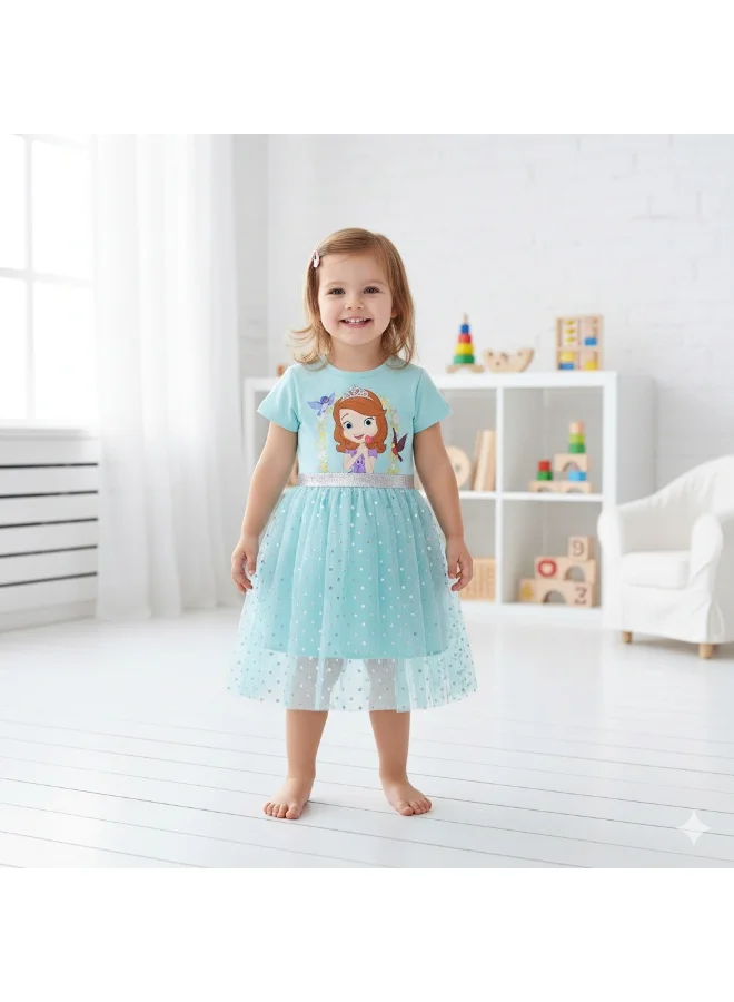 Disney PRINCESS CINDARELLA - GIRL'S TULLE DRESS 100% COTTON | MESH 100% POLYESTER|