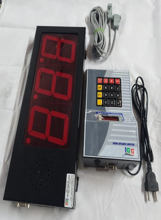 DDI Delight Display India Token Display With English Voice Character Height 4 Inch (Data Cable 5 Meter) - Image 1
