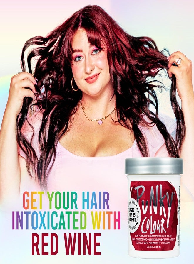 Punky Red Wine Semi Permanent Hair Color - Vegan & Cruelty-Free Conditioning Hair Dye, Lasts Up to 35 Washes, 3.5 fl oz - Image 3
