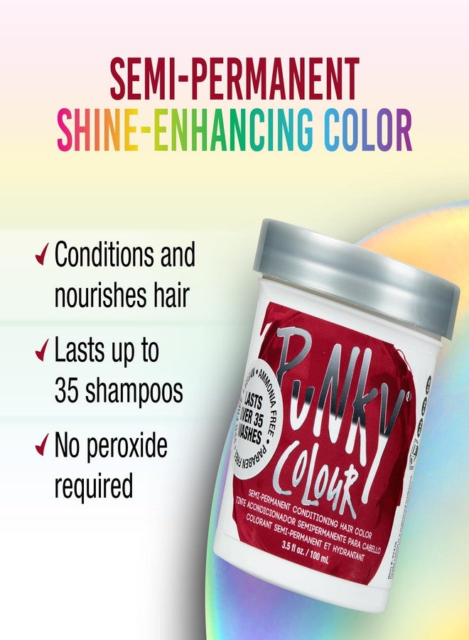 Punky Red Wine Semi Permanent Hair Color - Vegan & Cruelty-Free Conditioning Hair Dye, Lasts Up to 35 Washes, 3.5 fl oz - Image 2