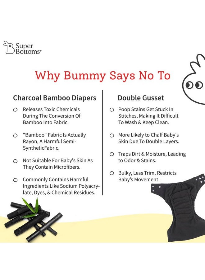 سوبربوتمز مجموعة من قطعتين من وسادات دراي فيل ماجيك | وسادات نقع/حشوات حفاضات قماشية للأطفال من فري سايز أونو - Image 5