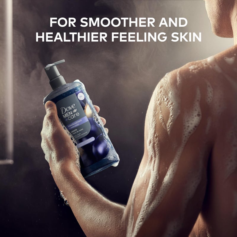 Dove Men+Care غسول الجسم دوف للرجال + العناية بالتوت الأسود لإعادة بناء البشرة في الحمام مع منظفات ومرطبات نباتية 26 أونصة سائلة - Image 3