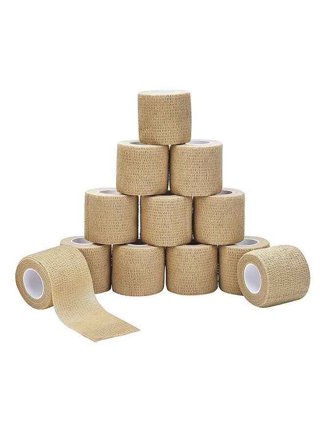 Generic 12 pcs Athletic Wrap Tape Self Adhesive Elastic Bandage Elastoplast Sports Protector Knee Finger Ankle Palm Shoulder  - Image 1