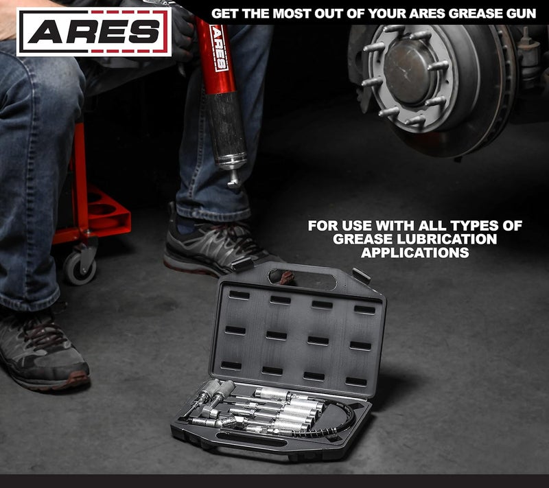 ARES 54011 7-Piece Grease Gun Accessory Set - Universal Design for Grease Lubrication Applications - Image 4