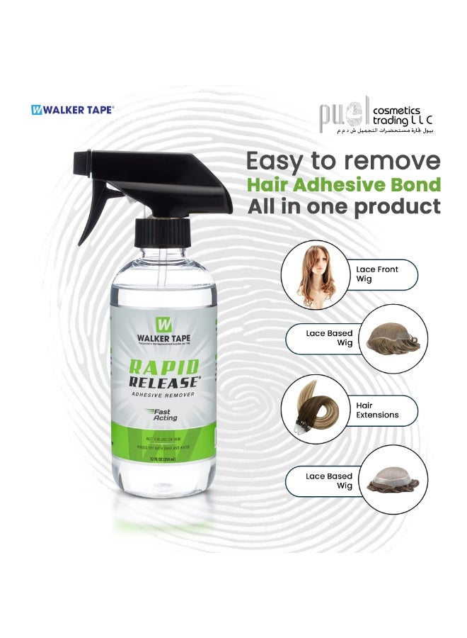 Walker Tape® Rapid Release Adhesive Remover – Fast-Acting Citrus Solvent for Hair Systems – Oil-Based Wig & Toupee Cleaner – Safe for All Hair Units – Quick Solvent Soak Remover – Lace Wig Adhesive Remover for Men & Women – Salon-Grade Hairpiece Cleaning Solution – Residue-Free Hair System Care - Image 4