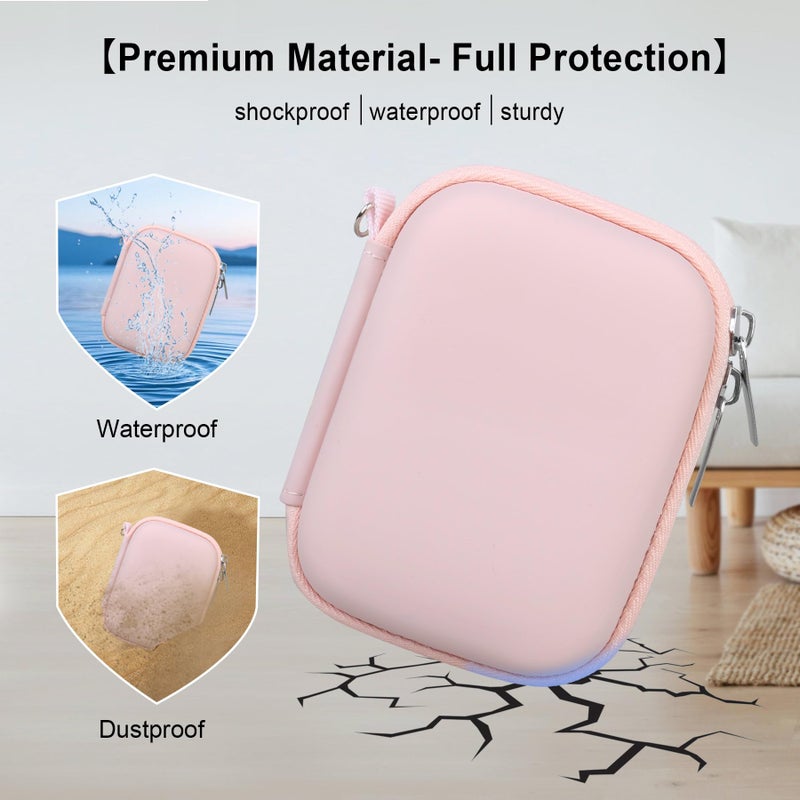 Elonbo Camera Carrying Case for KODAK PIXPRO FZ55 / FZ53 / FZ45 / FZ43 16MP Digital Camera, Vlogging Camera Storage Holder Travel Bag, â€‹Mesh Bag Fits Batteries, Cable, Memory Card, Card Reader, Pink - Image 5