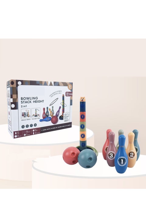 2 in 1 Farole Bowling Game for Kids This set contains 23 pieces of Farole