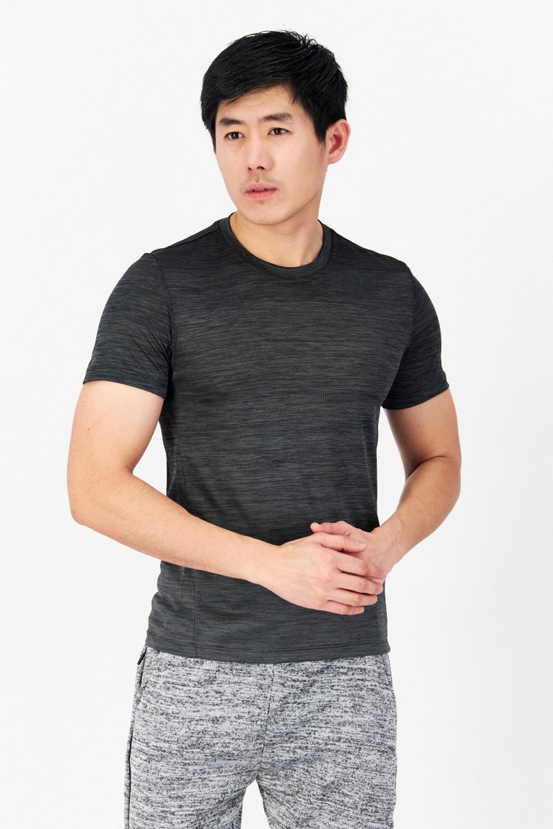 Adidas تي شيرت رياضي للرجال، رمادي، مناسب للتدريب - Image 1